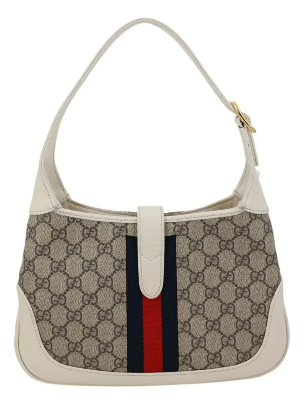 Gucci  Jackie 1961 Small GG Supreme Canvas Hobo Bag Beige 636706